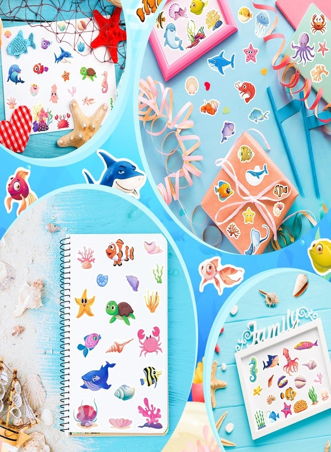 Ozepao 24 Sheets Ocean Stickers for Kids, 564 Pcs Under The Sea Animal Waterproof Stickers Decorations Ideal for Water Bottles Party Favors Supplies Crafts Decor - Image 3
